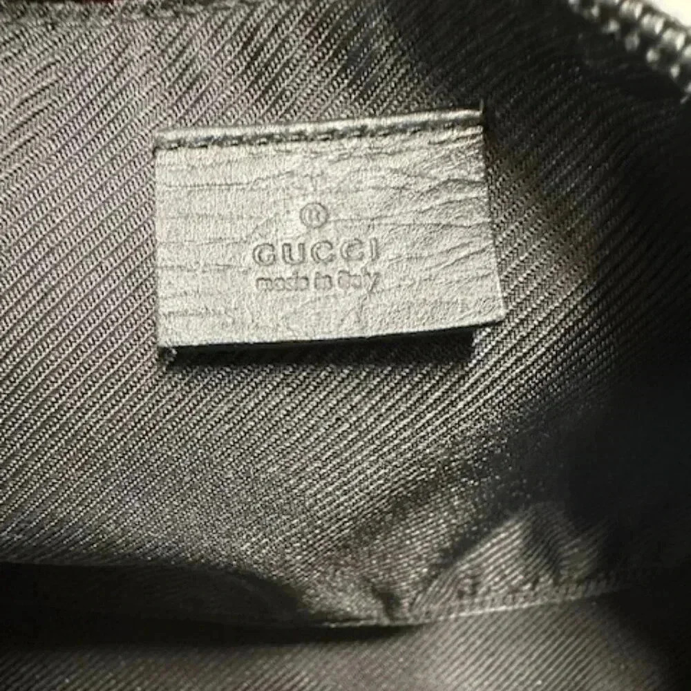 🔥Gucci GG Canvas Boat Mini Tote Pouchette Bag Black EUC Vintage + COA + Dust Bag - Picture 8 of 15